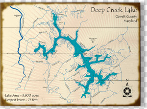 Deep Creek Maps Of Garrett County Md  HD Png Download