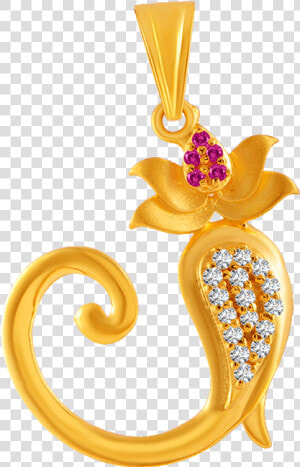 22kt Yellow Gold  American Diamond And Pearl Pendant   Pendant  HD Png Download