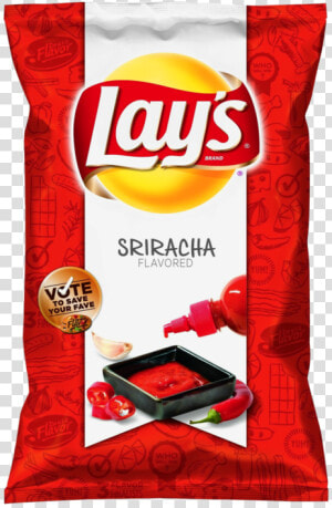 Brand Sriracha Flavored Vote To Save Your Fave   Lays Potato Chips  HD Png Download