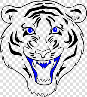 Drawing Tigers Open Mouth   Tiger Drawing Face  HD Png Download