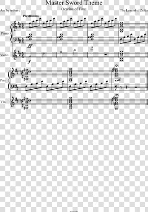 Master Sword Theme Sheet Music Composed By The Legend   Master Sword Theme Sheet Music  HD Png Download