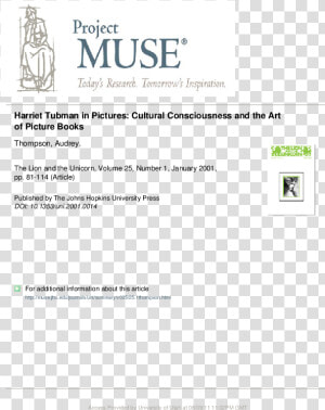Project Muse  HD Png Download
