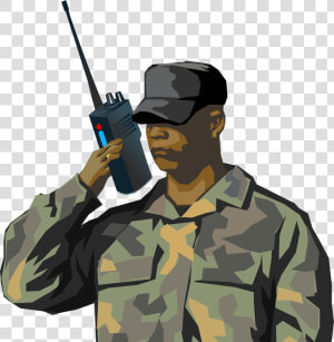 Army Guy Walkie Talkie  HD Png Download