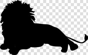 Lion Lying Down Silhouette  HD Png Download