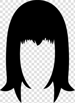 Shoulder Length With Full Bangs Wig   Wig Clipart  HD Png Download