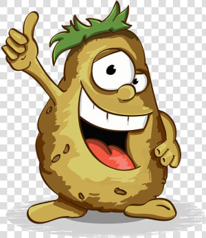 Potatoes  Smile  Thumbs Up  Character  Cartoon   Laughing Potato  HD Png Download
