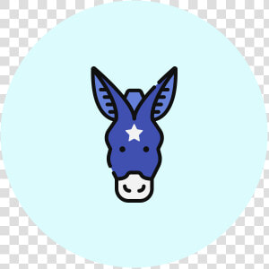 Democrat Donkey Icon   Cartoon  HD Png Download