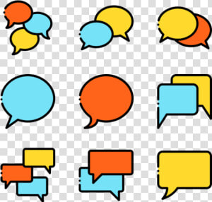 Speech Bubbles   Speech Bubbles Color Icon  HD Png Download
