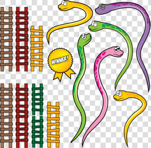 Snakes And Ladders Set Clip Art   Snakes And Ladders Snakes  HD Png Download