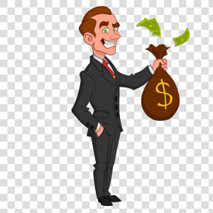 Businessman Businessperson Cartoon Free Transparent   Transparent Background Businessman Clipart  HD Png Download