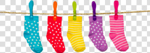 Socks On Clothing Line   Socks On A Line Clipart  HD Png Download