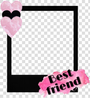  bestfriend  love  friend  pink  frame  aesthetic  heart   Heart  HD Png Download