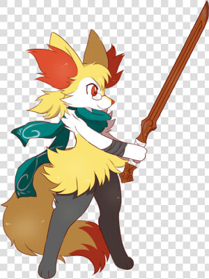 Pokémon X And Y Pokémon Emerald Dog Like Mammal Mammal   Braixen With A Sword  HD Png Download