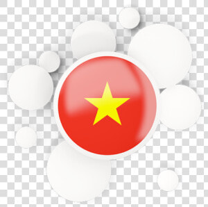 Round Flag With Circles   Vietnam Flag Circle Png  Transparent Png
