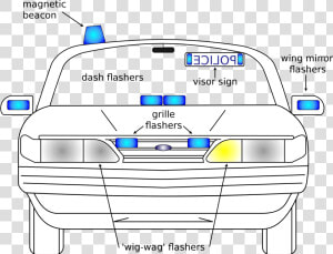 Car Lights Name   Png Download   Police Car  Transparent Png