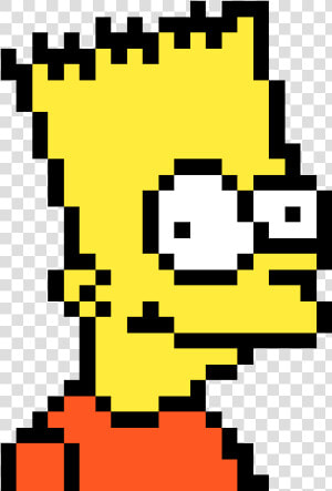 Dessin Pixel Bart Simpson  HD Png Download