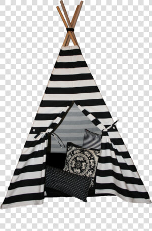 Kids Black And White Striped Teepee   Tipi  HD Png Download