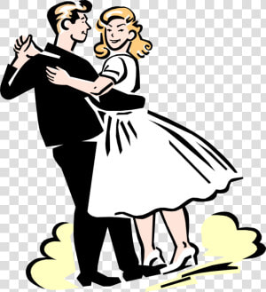 Vector Illustration Of 1950 S Vintage Style Couple   50  39 s Dancing Couple Clipart  HD Png Download