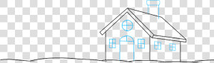 How To Draw Winter Scenery   House  HD Png Download
