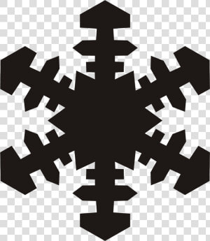 Snowflake Clipart Silhouette   Snowflake Clip Art Black  HD Png Download