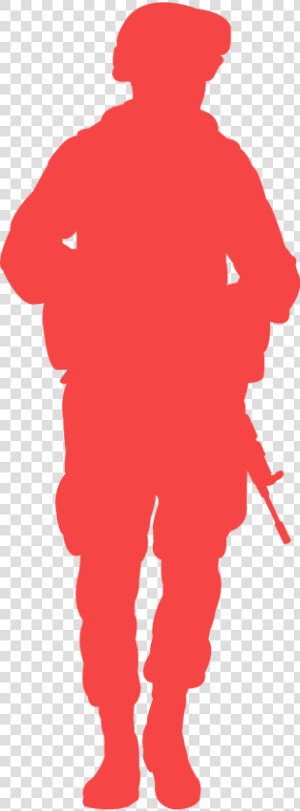 Silueta De Soldado Para Colorear  HD Png Download