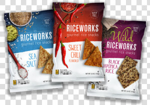 Bags Of Riceworks Gourmet Rice Snacks   Crisp Bread  HD Png Download