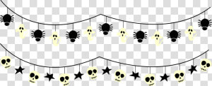 Funny Skull Streamer Halloween Spider Trick Or Treating   Transparent Halloween Png Clipart  Png Download