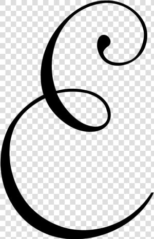 Letter Monogram Cursive Clip Art   Line Art  HD Png Download