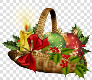 Clipart Panier Garni   Christmas Gift Basket In Graphic  HD Png Download