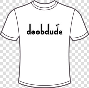 Men S Doobdude Logo White T shirt   Active Shirt  HD Png Download