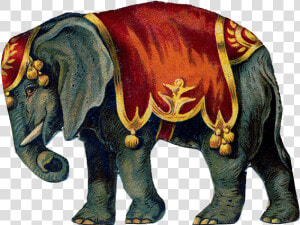 Victorian Vintage Circus Elephant   Vintage Circus Elephant  HD Png Download