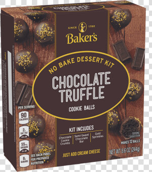 Baker  39 s Chocolate Truffle Cookie Balls  HD Png Download