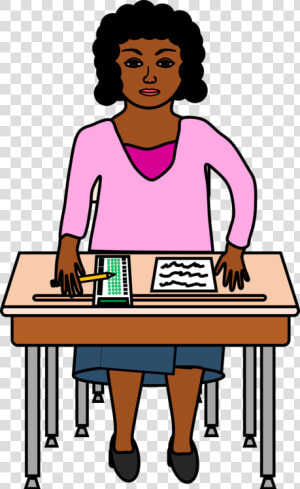 Human Behavior girl sitting   Take A Test Png  Transparent Png