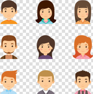 Young Avatar Collection   Flat People Png Icon  Transparent Png