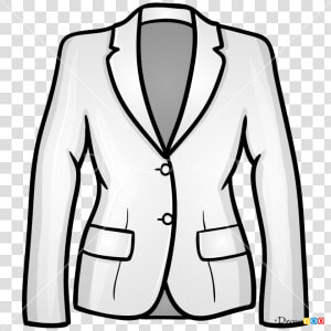 How To Draw Ladies Jacket  Clothes   Draw A Blazer  HD Png Download