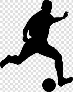 Football Player Kickball Athlete   Soccer Player Silhouette Png  Transparent Png