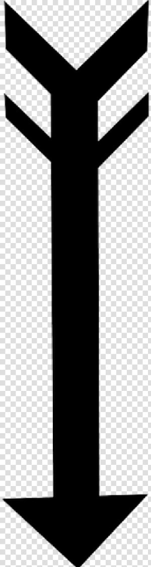 Simple  Arrow  Shapes  Down  Arrows  Shape   Cross  HD Png Download