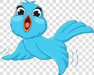 Transparent Blue Bird Png Cartoon Picture   Bird Clipart Transparent Background  Png Download