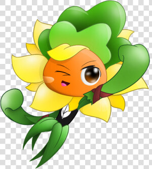 Pvz Heroes Solar Flare As Grass Knuckle By Jackiewolly   Green Shadow And Solar Flare  HD Png Download