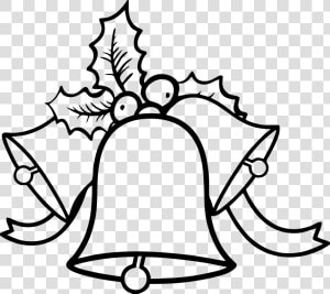 Bell Drawing Happy   Christmas Bell For Coloring  HD Png Download