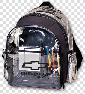 Clear Plastic Backpack W  Open Bowtie Racing   Diaper Bag  HD Png Download