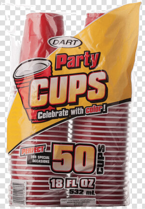 Red Plastic 50pk 18oz   Junk Food  HD Png Download