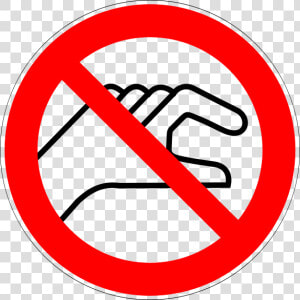 Do Not Touch Prohibition Sign   Keep Hands To Yourself  HD Png Download