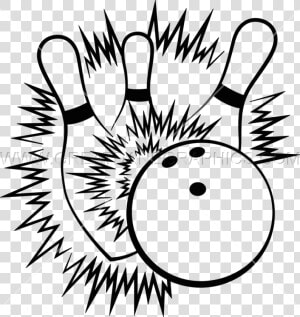 Bowling Strike Png   Bowling Images Black And White  Transparent Png