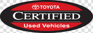 Toyota Certified Used Vehicles Logo  HD Png Download