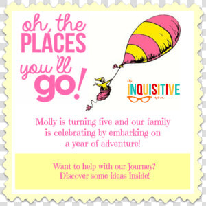Oh The Places You Ll Go Birthday Party Gift List The   Birthday Invitation With Gift List  HD Png Download