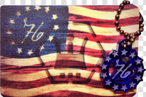 Image Of Betsy Reflective Flag  amp  76 Mission Tag   Coin Purse  HD Png Download