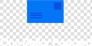 One Dollar Postcard   Electric Blue  HD Png Download