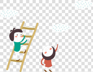 Ladder Clipart To Climb   爬 樓梯 卡通  HD Png Download