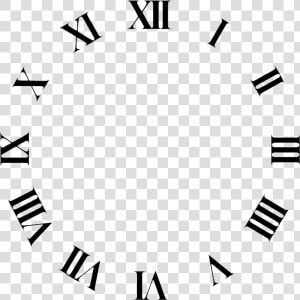 Clock Face Roman Numerals Time Clip Art   Roman Numeral Clock Png  Transparent Png